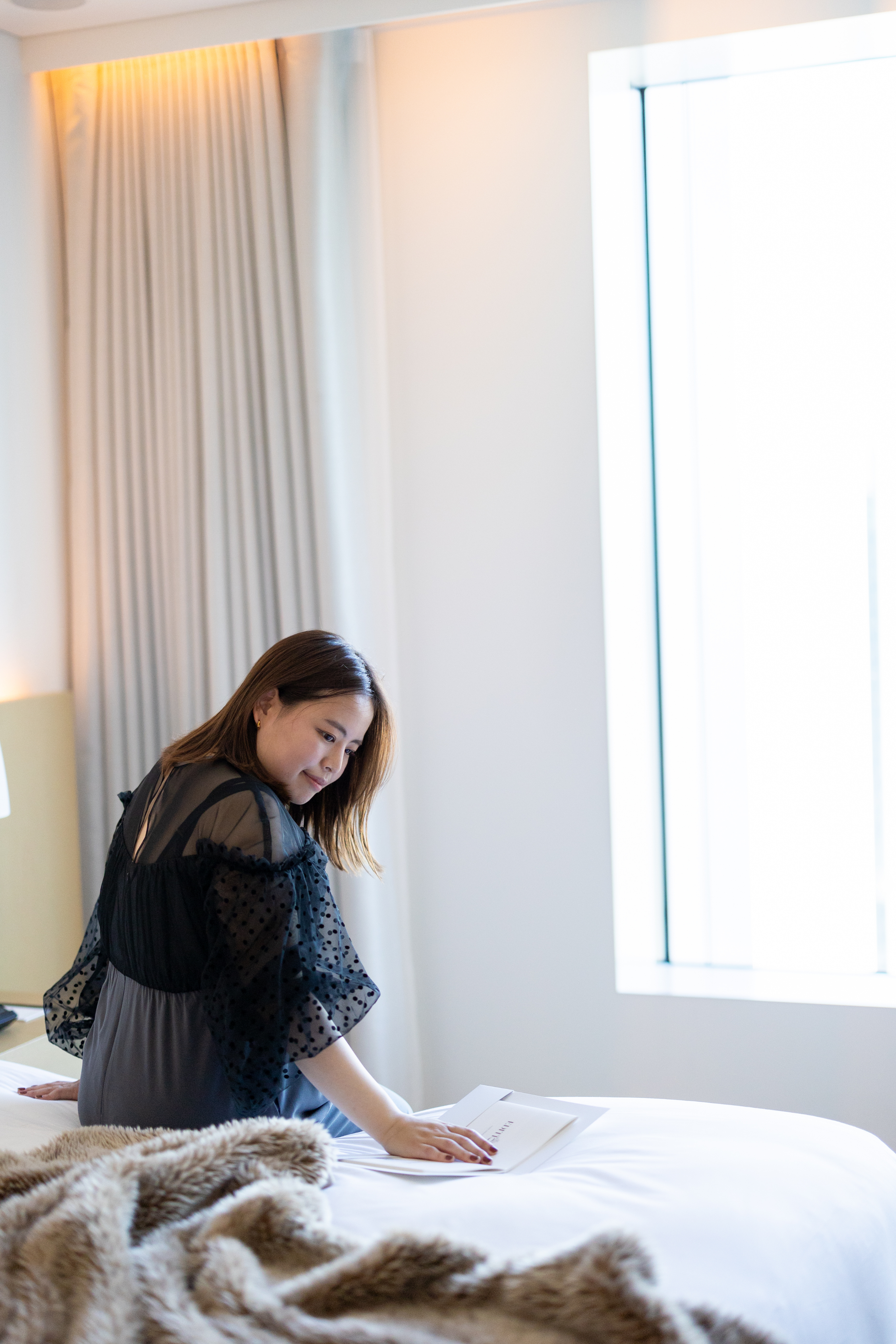 Person with Bouquette of flowers